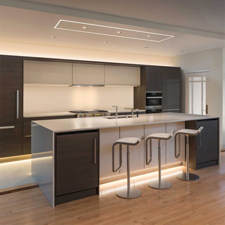 Custom Made Latest Led Stick Light Wood Kitchen Cabinet Furniture ...