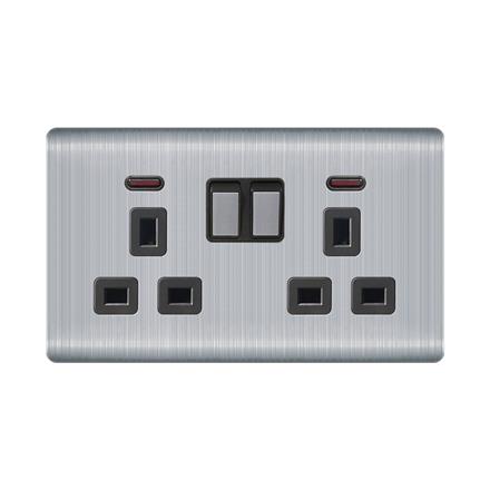13amp 3 phase 3 pin plug wall switch socket with indicator  Q1 Two way switch 13A socket with indicator light
