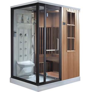Hanse Wet Solid Wooden Home Personal Shower Combo Steam Sauna Room  HS-KB-9563