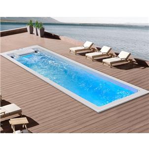 1.45m Deep Acrylic Swimming Pool 10 Person Swim SPA Above Ground Pool Fiberglass Rectangular  HS-PC08ST1