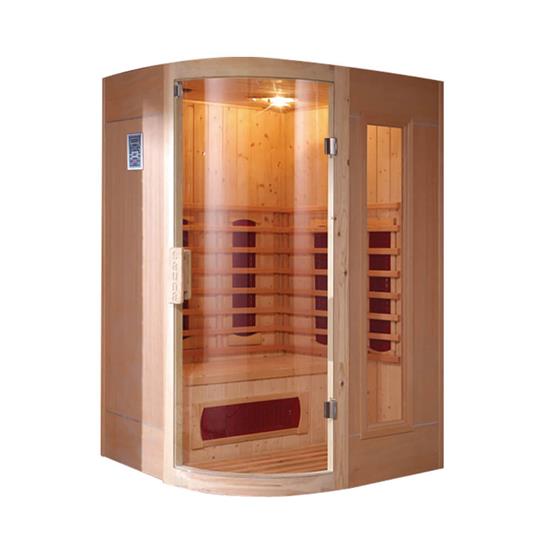 HS-SR120HX corner hemlock solid wood 47 inch length far infrared sauna  HS-SR120HX