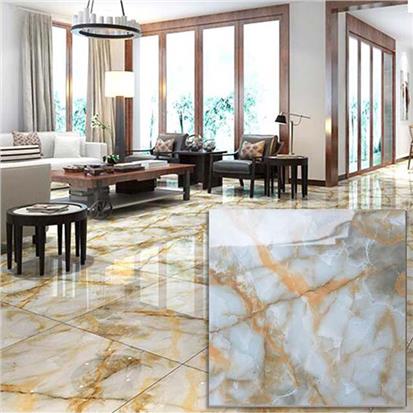 White Polished Ceramic Floor Tile 600 x 600mm HS633GN