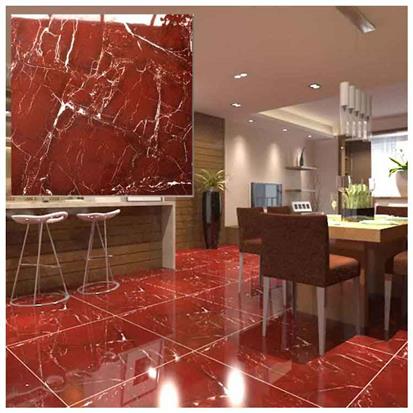 Red Polished Ceramic Floor Tile 600 x 600mm HS650GN