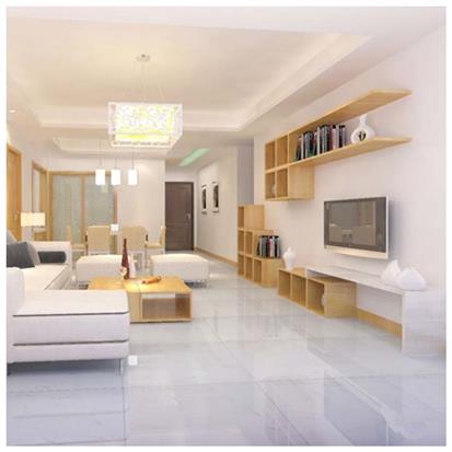 White Polished Ceramic Floor Tile 600 x 600mm HS679GN