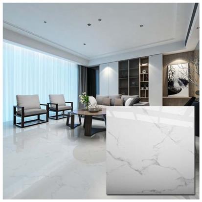 White Polished Ceramic Floor Tile 600 x 600mm HYH6104