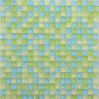Green Polished Glass Mosaic Tile 300 x 300mm PY027