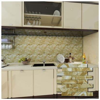 Yellow Polished Glass Mosaic Tile 300 x 300mm YQ001