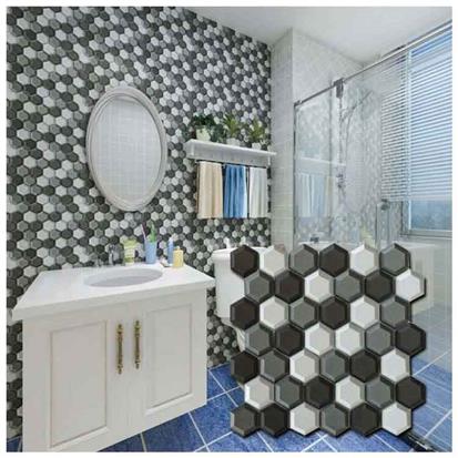 Black Polished Glass Mosaic Tile 300 x 300mm YQ1005-2