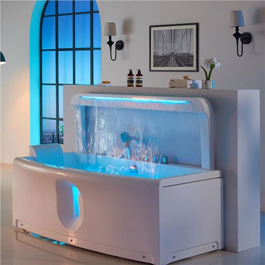 Best Selling New Design Waterfall Bathtubs/ Big Bath Tub/ Bubble Massage Tub  HS-A9055
