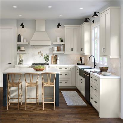 Building construction material kitchencabinet high performance premium white shaker kitchen cabinet  HS-KC145