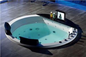 Big Luxury Indoor Massage Whilrpool Tub Round Sitting Bathtub  HS-BC65404