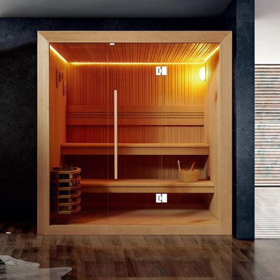 Large Size Solid Wood Traditional Luxury Wood Sauna Room