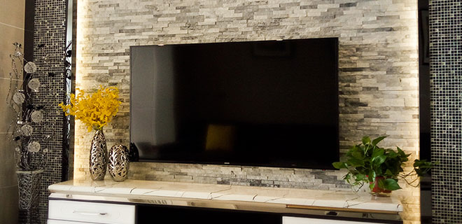 tv unit background tiles